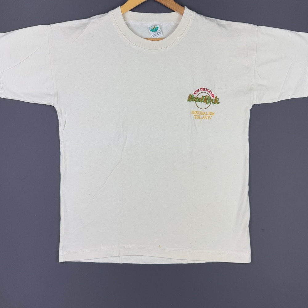 Vintage 90’s Hard Rock Cafe Save The Planet Jerusalem Tel Aviv Medium Shirt Rare